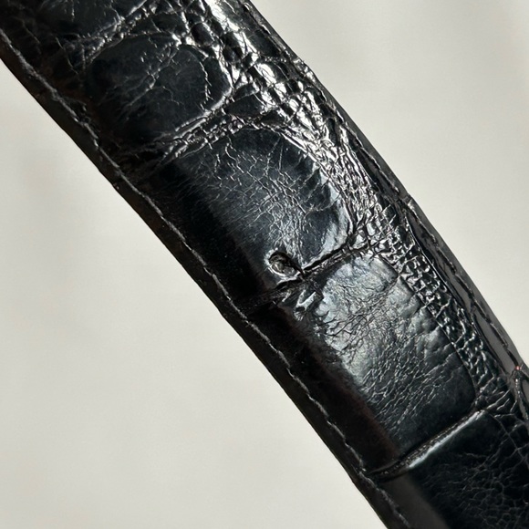 LUXURY Brooks Brothers Genuine Alligator Black Belt 42 Crocodile Exotic Made USA - Picture 12 of 12
